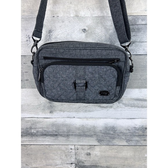 lug Handbags - Lug Carousel Gray Crossbody Shoulder Bag Zip Closure